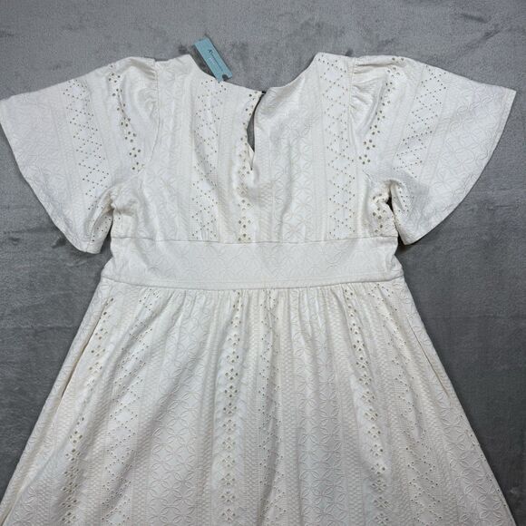 Maeve Anthropologie Rochelle Eyelet Maxi Dress Women’s 1X Boho Cottage Wedding - Picture 9 of 16